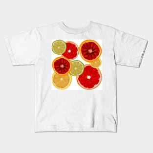 Citrus Slices Repeating Pattern Kids T-Shirt